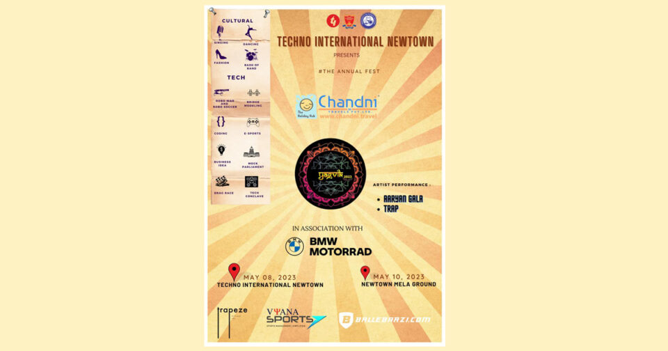 Techno International Newtown's annual college fest Yagvik 2023- One of the biggest fests of East India starts from today
